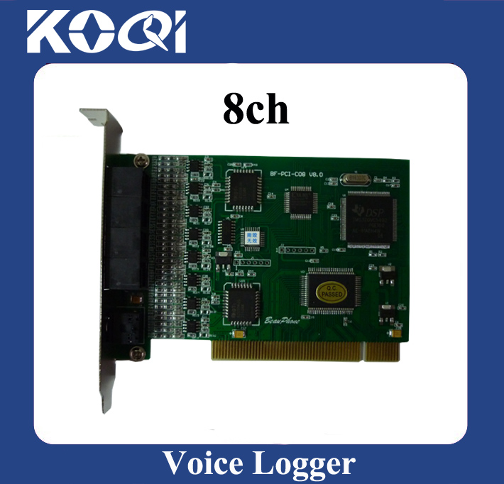 8 channels phone recorder card