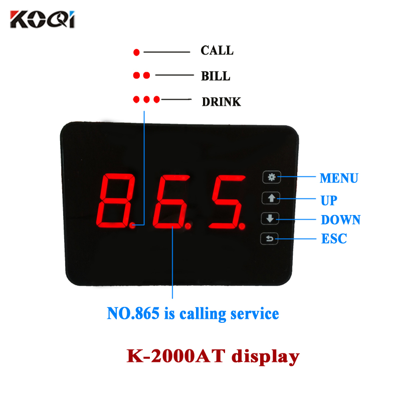 Wireless call bell system display