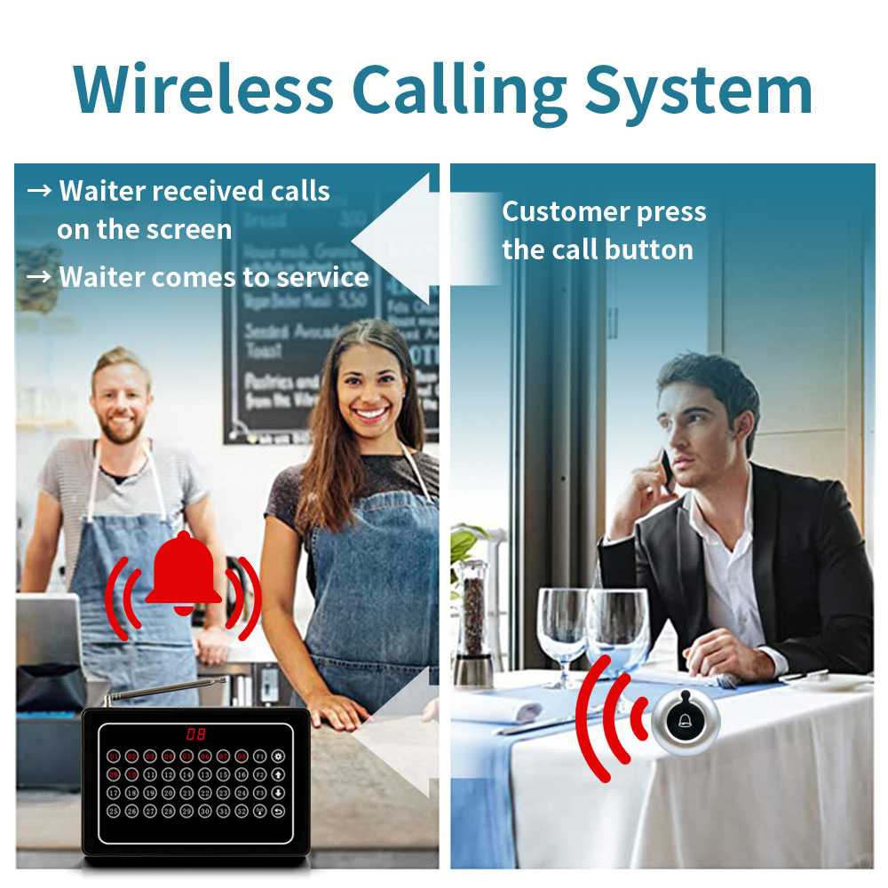 K-32A K-O1 1+3 Wireless Call Bell System