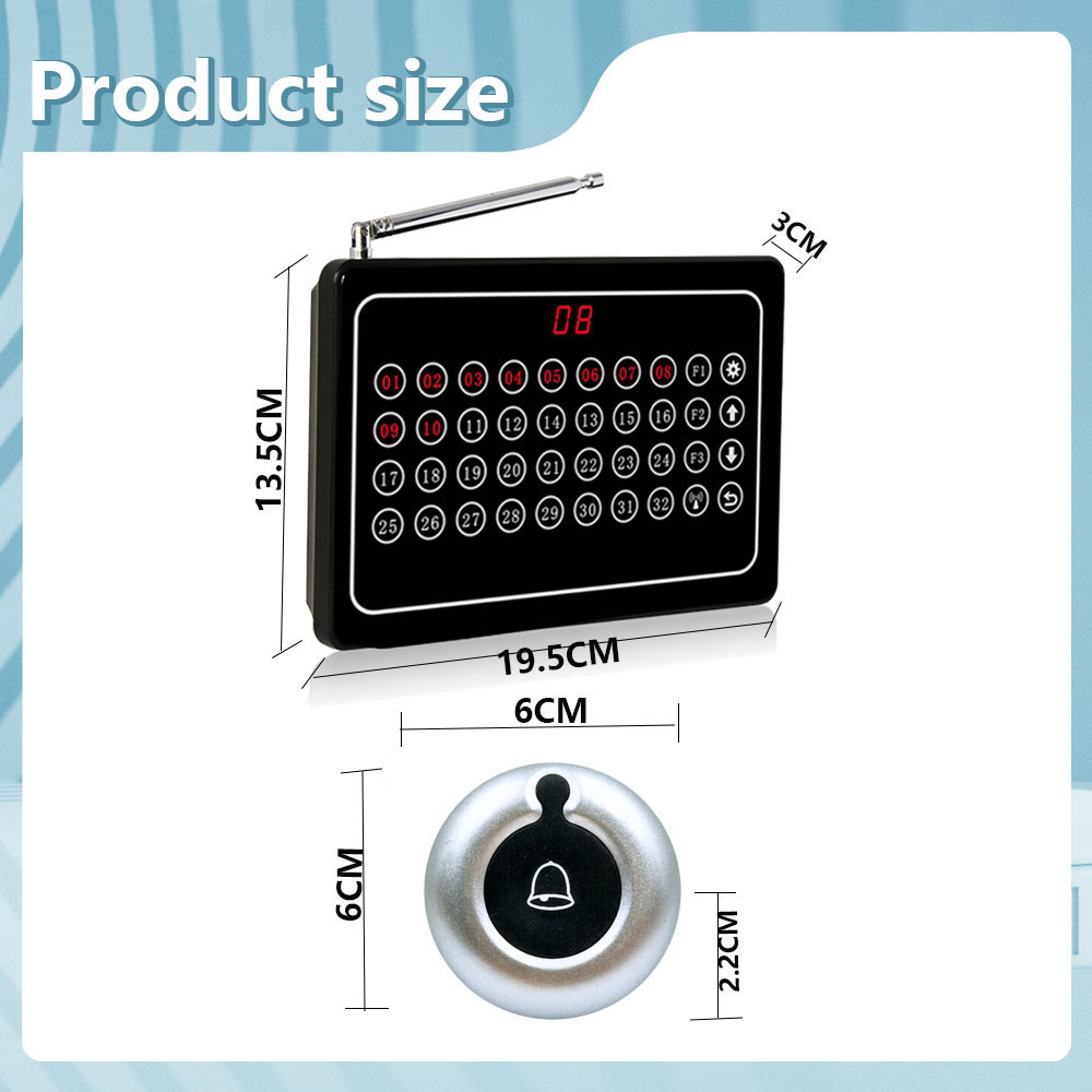 K-32A K-O1 1+3 Wireless Call Bell System